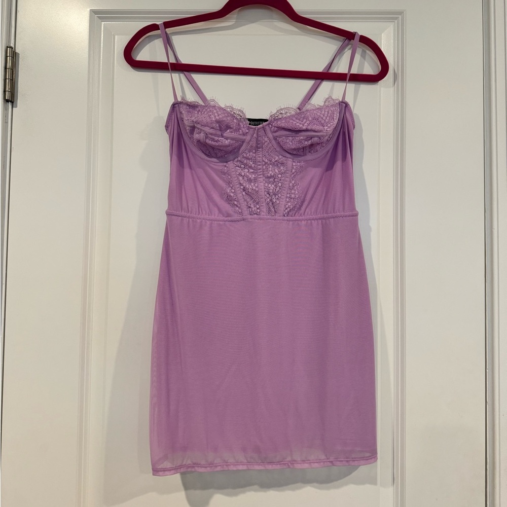 NWOT Lilac Lace Corset Dress